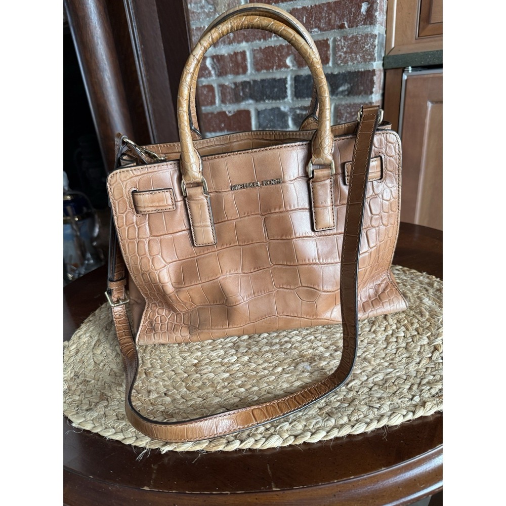 MICHAEL‎ MICHAEL KORS DILLON EW SATCHEL Embossed leather BAG